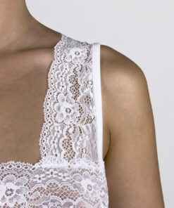 Canottiera a spalla larga in pizzo con costina Art. RB0111 - immagine 3