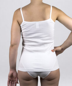 Alternative view of Canottiera a spalla stretta con pizzo e balza Art. RB0110