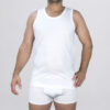 Canottiera liscia a spalla larga Art. 601412 bianco