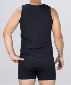 Canottiera liscia a spalla larga Art. 601412 nero