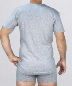 Maglia a manica corta con scollo a V Art. 601418 argento