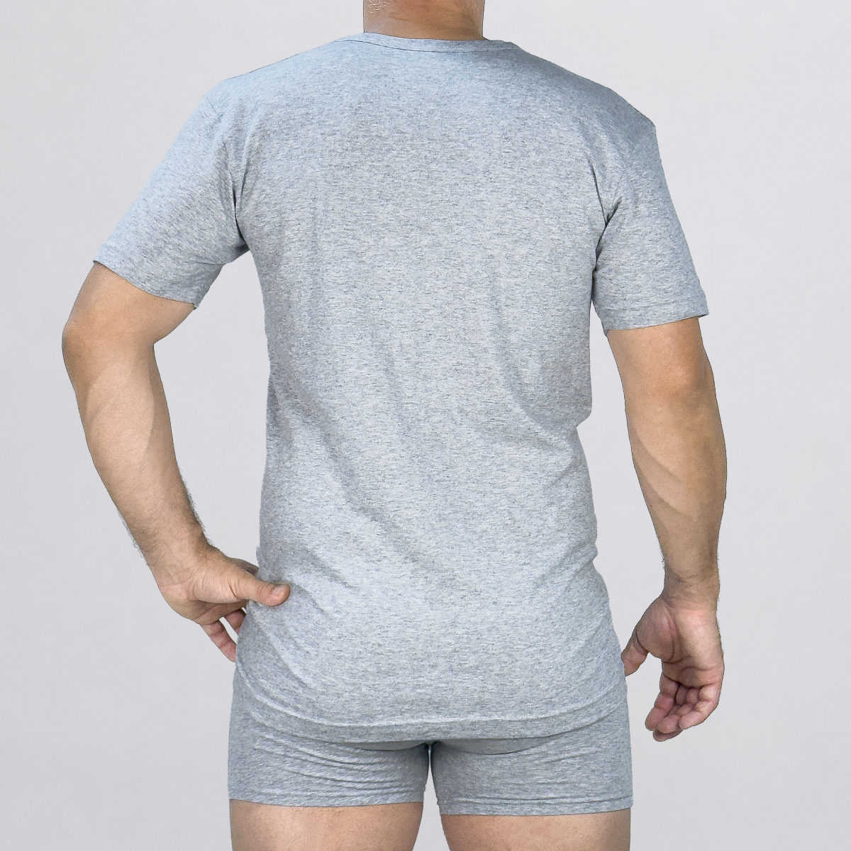 Maglia a manica corta con scollo a V Art. 601418 argento