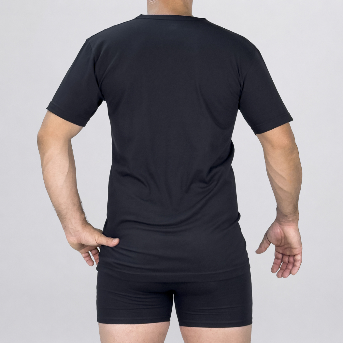 Maglia a manica corta con scollo a V Art. 601418 nero