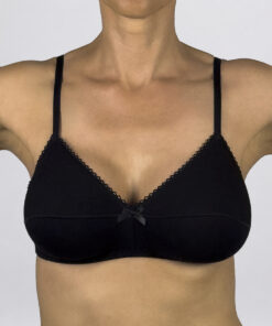 Reggiseno coppa B in cotone elasticizzato Art. 145 nero
