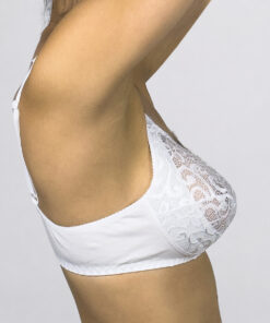 Reggiseno senza ferretto coppa B in pizzo Textronic Art. 531 bianco
