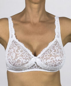 Reggiseno senza ferretto coppa B in pizzo Textronic Art. 531 bianco