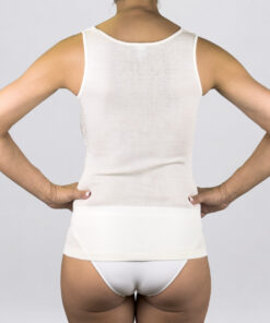 Canottiera a spalla larga con pizzo Art. RB2300 bianco