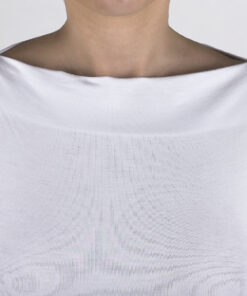 Maglietta con manica lunga e collo a barchetta Art. 8837 bianco