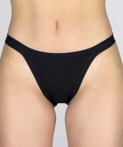 Slip tanga in Modal senza elastico 3009 nero