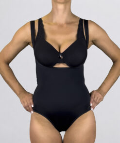 Body con spallina push up B15 nero