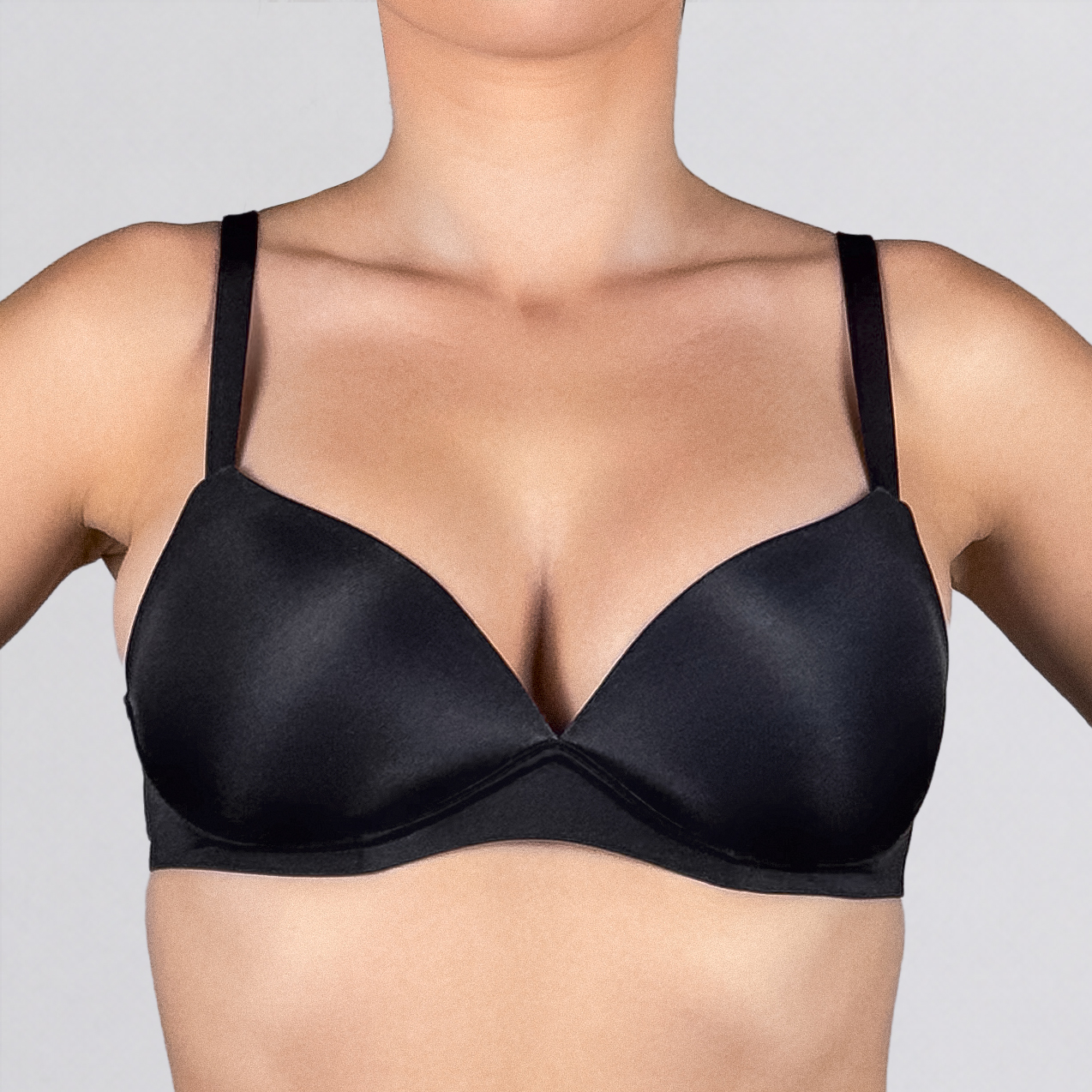 Reggiseno con coppe imbottite, senza ferretto Art. 1568NEW nero