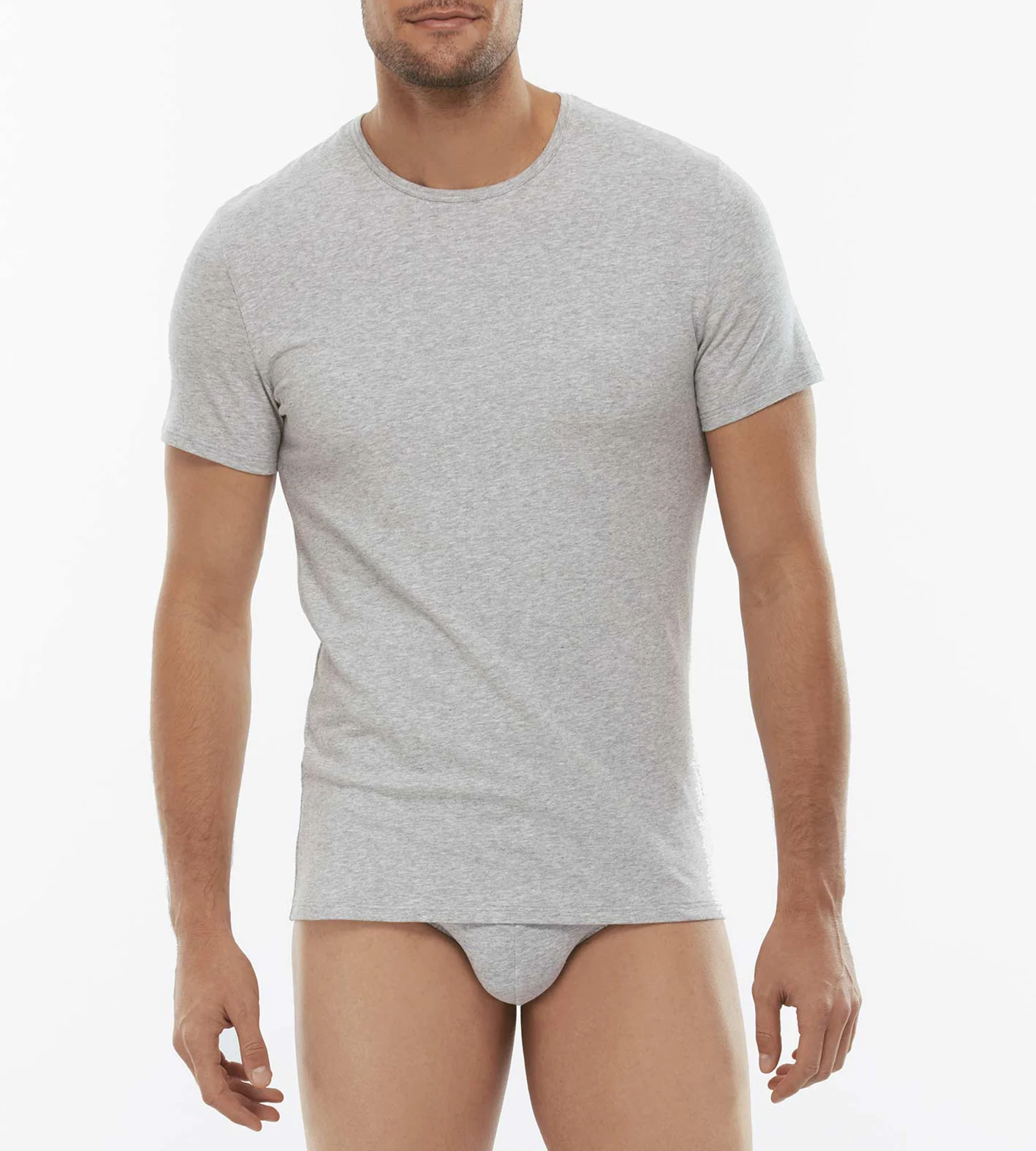 T-Shirt girocollo art. lo5x grigio melange