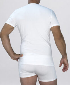 T-Shirt girocollo in cotone elasticizzato Art. L05XU bianco
