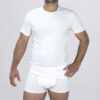 T-Shirt girocollo in cotone elasticizzato Art. L05XU bianco