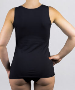 Canottiera Ragno a spalla stretta liscia DM05AJ nero