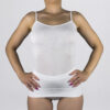 Canottiera a spalla stretta liscia 212119 bianco