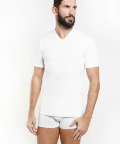 Maglia con collo a V in cotone felpato Art. TV110B