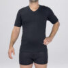 Maglia con collo a V in cotone felpato TV110N