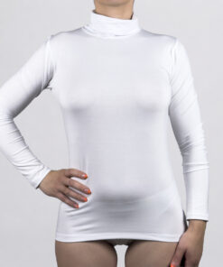 Maglietta a manica lunga con dolcevita Art. 8839 bianco