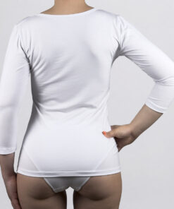 Maglietta con manica 3-4 e girocollo 8827 bianco