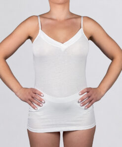 Canottiera a spalla stretta top Art. ADD31 bianco