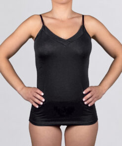 Canottiera a spalla stretta top Art. ADD31 nero