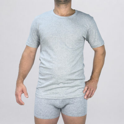 Maglia a manica corta e girocollo Art. 601417 argento