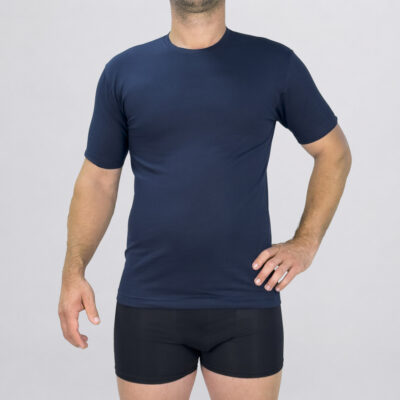 Maglia con girocollo Art. TM22M blu